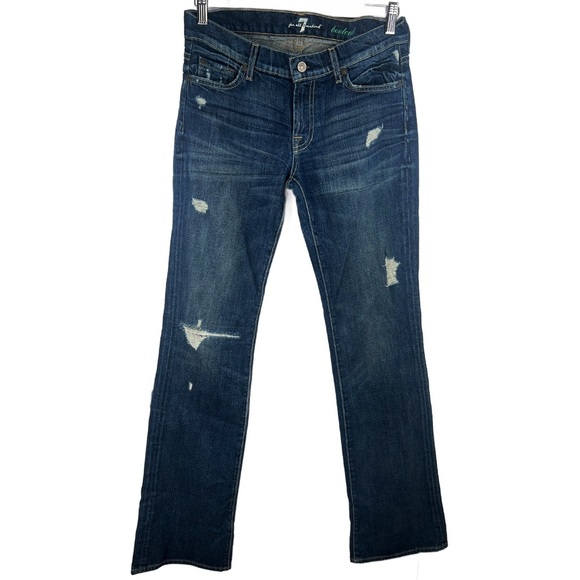 7 for All Mankind Women’s Bootcut Dark Wash Jeans In Size 29 - Picture 1 of 4